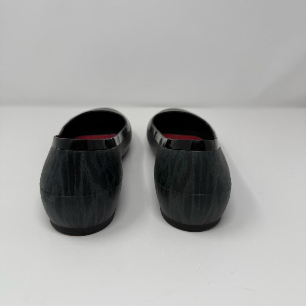 Crocs Flats Women's 11 Leopard Print Black Grey Lina Shiny Preppy Normcore EUC - Picture 6 of 9